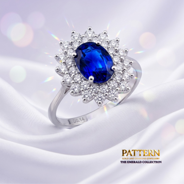 Diamond & Blue Sapphire Ring – PR4380