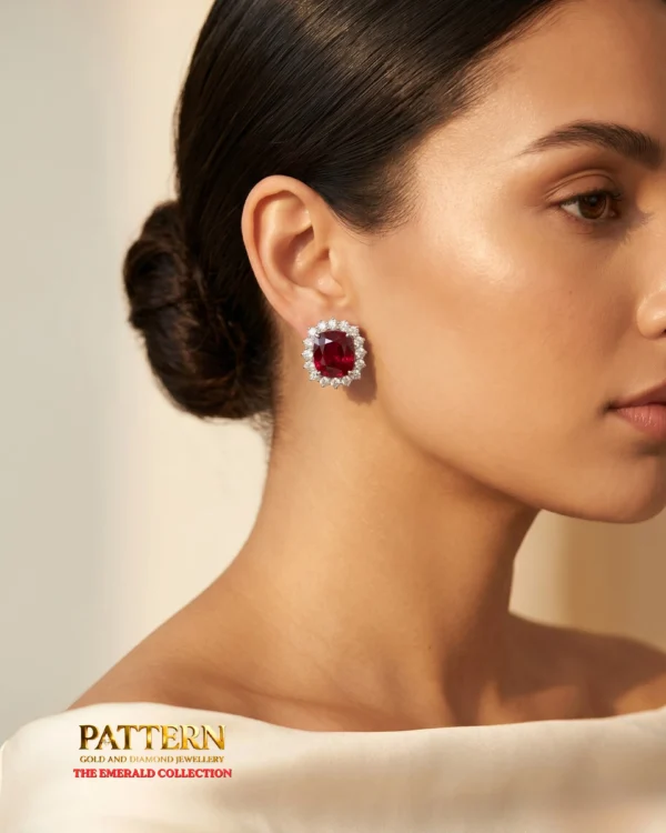 Diamond & Ruby Earrings – PE2593