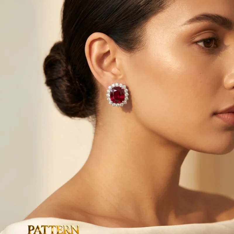 Diamond & Ruby Earrings – PE2593