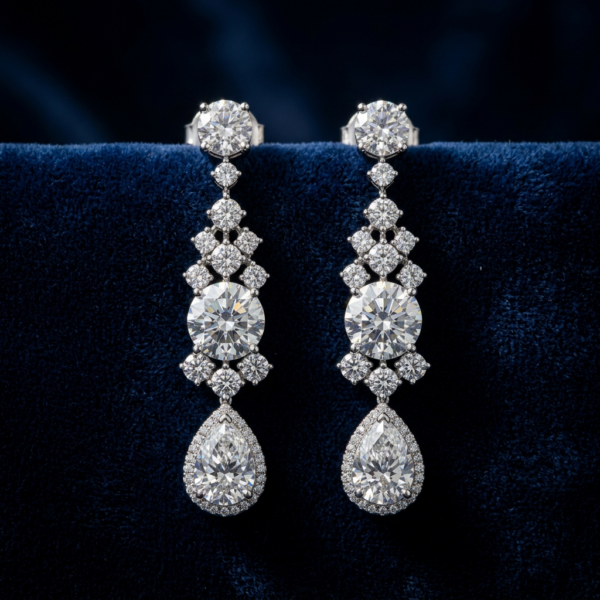 Classic Diamond Drop Earrings