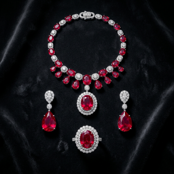 The Crimson Ruby & Diamond Set