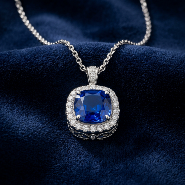 Majestic Sapphire & Diamond Pendant
